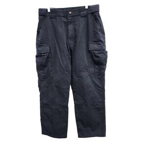 5.11 Tactical Mens Utility Cargo Pants Large Navy Adjustable Heavy Duty Gorpcore